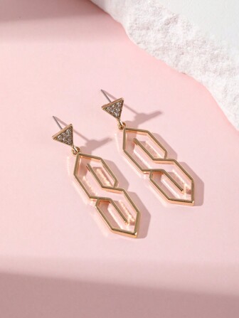 1pair Vintage 80s 90s Unique Pendant Earrings For Women, Suitable For Daily Wear And Parties