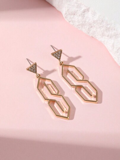 1pair Vintage 80s 90s Unique Pendant Earrings For Women, Suitable For Daily Wear And Parties