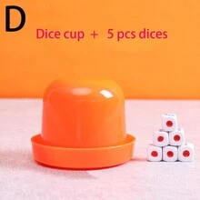 5pcs Dices And Dice Cup Set With Bottom Tray For Shaking, Screen Cup For Bars, Handheld Colorful Cup For Combinations, Plastic Swing Cup,Adult Party Games Suitable For Halloween/Christmas/Thanksgiving - Multicolor - View 6