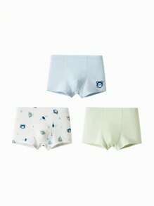 Balabala Balabala Boxer Höschen für Tween Jungen, 2024 Herbstkollektion, weich und bequem, 3 Pack