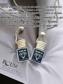 5pcs Car Air Freshener Diffuser-Lavender Chane Eau De Scented Car Freshene*5pcs - 黑色 - 查看 2