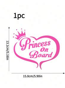 1pc Baby Cartoon Car PVC Self-Adhesive Car Sticker - Pink - View 6