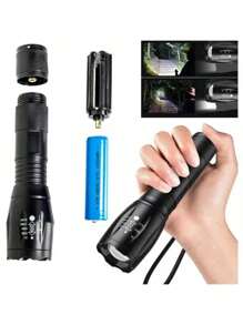 Linterna Led Cree 2000 Lumenes Similar Linterna Lumify X9,Alcance De Proyección 500m. - Negro - Ver 7