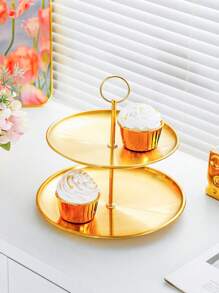 1pc 2-3 Tầng Đế đựng bánh cupcake màu vàng, Tháp bánh cupcake bằng kim loại Giá đựng tráng miệng nhiều tầng màu vàng Đế đựng bánh cupcake nhiều tầng màu vàng Khay đựng đồ dùng bằng vàng dùng cho tiệc cưới, sinh nhật, trang trí bàn tráng miệng ngày lễ Quà tặng Giáng sinh - Vàng - Xem 3