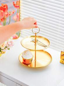 1pc 2-3 Tầng Đế đựng bánh cupcake màu vàng, Tháp bánh cupcake bằng kim loại Giá đựng tráng miệng nhiều tầng màu vàng Đế đựng bánh cupcake nhiều tầng màu vàng Khay đựng đồ dùng bằng vàng dùng cho tiệc cưới, sinh nhật, trang trí bàn tráng miệng ngày lễ Quà tặng Giáng sinh - Vàng - Xem 6