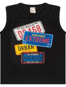 Youth Set For Boys Summer Half Mesh Tank Top And Sweatpants Shorts - 黑色 - 查看 2