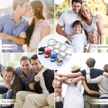 1 件定制名称摩托车头盔钥匙扣，个性化字母头盔骑行者钥匙扣男士、父亲节、情人节礼物、圣诞节礼物 - 紅色 - 查看 7