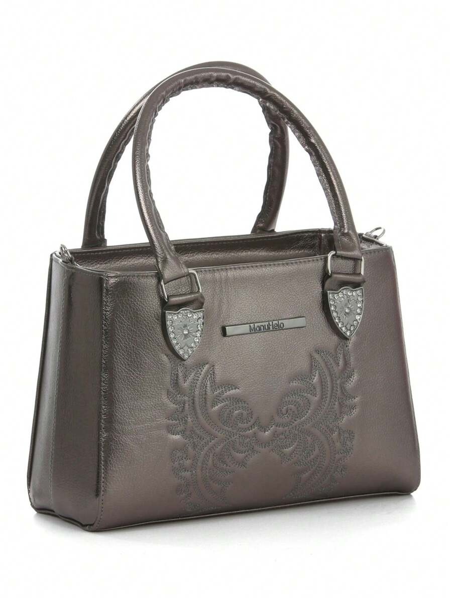 Large Country Women's Crossbody And Shoulder Zipper Boideira Bag Launch - 灰色 - 查看 1