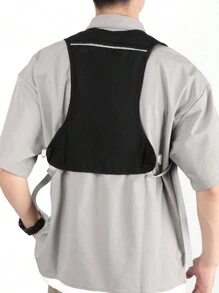 1 件男士多功能背心包胸包腰包包运动包钱包骑行包背包个性化多功能多口袋轻质网眼设计便携式榫眼锁扣可调节肩带适用于日常通勤包酷炫街头时尚休闲包学生白领旅行配件圣诞礼物大学包腰包包腰包节日感恩节礼物侧包挎包臀包包礼物情人节黑色包旅行必需品贴纸夏季情人节礼物男士情人节礼物学校运动生活夏季包春假包包学校用品 - 黑色 - 查看 9