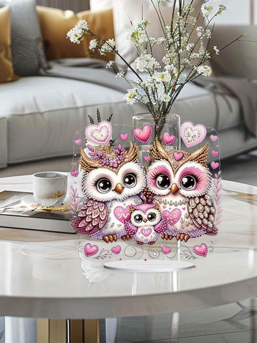 1 Set Frameless DIY Diamond Painting Owl Decor, Suitable For Home Decoration - Multicolor - View 1