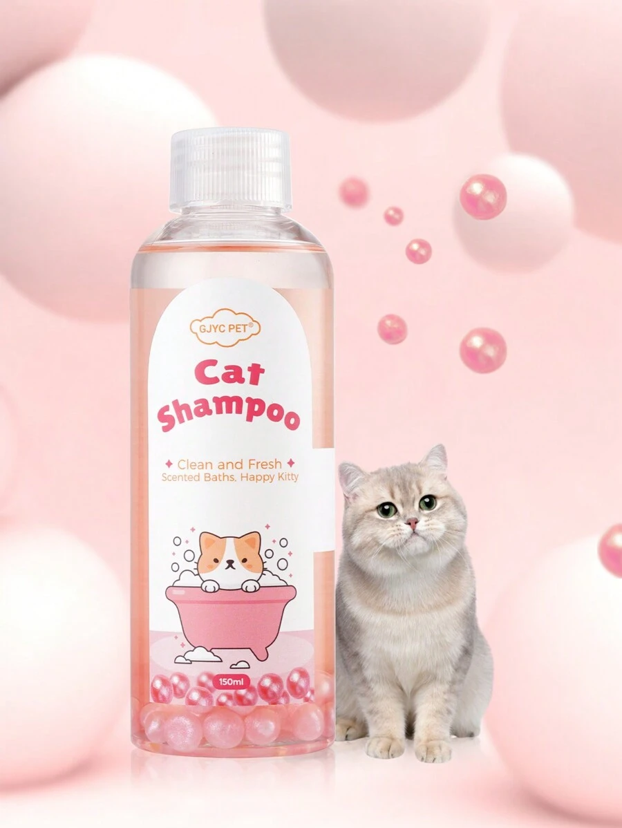 Cat Colognes Shampoo - Grooming Supplies For Soft And Shiny Coat - Classic Fresh Scent, Long Lasting Fragrance - 5.07 Fl Oz - Pink - View 1