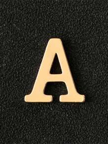 1pc Personalized 26pcs English Letter Metal Lapel Pin, Silver Color, Suitable For Jacket Or Sweater Decoration, Everyday Wear For Couples - Brooch - View 29