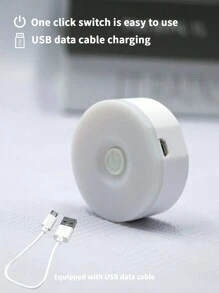 触摸激活床头灯、可触摸衣柜装饰灯、卧室夜灯、可充电 LED 灯 - 灰色 - 查看 6