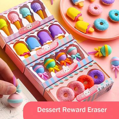 创意异形学生橡皮擦，冰淇淋橡皮擦，棒棒糖橡皮擦，蛋糕橡皮擦，糖果色卡通橡皮擦套装，文具礼品。创意学生文具橡皮擦，可爱学生儿童绘画奖品和礼物，学习文具橡皮擦，橡皮擦，橡皮擦，可爱橡皮擦，橡皮擦，橡皮擦，可爱橡皮擦，可爱铅笔橡皮擦，动物橡皮擦，创意橡皮擦，返校