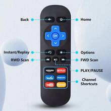 2pcs, Replacement Remote Control Compatible With Roku Express, For Roku Box, For Roku Player, For Roku Premiere, Compatible With Roku 1/2/3/4 (HD, LT, XS, XD).(NOT For Roku Stick And Roku TV) - Black - View 4