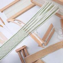 Accesorios de tejido DIY, dispositivos de tejido, lanzadera de tejido con mango de madera biselado, lanzadera de telar Inkle bien pulida - Talla única - Ver 10