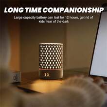 SUNGPO Một công tắc cảm ứng 1200mAh có thể sạc lại Đèn ngủ giải nén xoay với chức năng hẹn giờ và điều chỉnh độ sáng 3 cấp, có sẵn 2 màu tùy chọn - Màu vàng - Xem 7