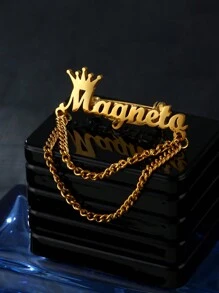 Personalized Custom New Brooch With Letter Combination Initials Chain Logo Pin Brooch Business Father's Day Men's Valentine's Day Jewelry Crown Business,Engraved, Stainless,Colorful,Cute,Adorable,Funny,Kawaii,Y2K,Stylish,Unisex,Casual,Custom,Personalized,Unique,Customized,Ideal Gifts For Him,Ideal Gifts For Her,Her,Boyfriend,Girlfriend,Family,Friends,Children