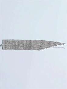 Vòng tay trang trí tua rua đính đá Rhinestone - Bạc - Xem 2