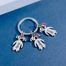 1pc Customized Keychain With 1 To 4 Names Engraved,  Personalized Keyring For Dad, Family Gift For Father's Day,  Mother's Day Stainless, Fashion ,Colorful,Cute,Adorable,Contracted,Funny,Kawaii,Stylish,Unisex,Casual,Cuties Custom,Personalized,Unique,Customized Ideal Gifts For Him Her,Boyfriend,Girlfriend,Family,Friends,Pets,Grandparents,Children For Christmas,For Winter,For Fall/Autumn,For Holiday,For Graduation Finds,Winter Fashion,Christmas Gift,Christmas Decorations,Personalized Christmas Ornaments,Personalized Gifts For Women/Men,Personalized/Customized Keychain,Christmas Accessories - Multicolor - View 20