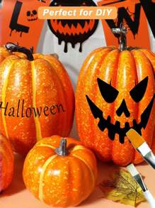 Artificial Pumpkins, Pumpkin Decorations, Halloween Fall Autumn Decor, Fake Pumpkin, For Thanksgiving Table Centerpiece Mantle Kitchen Wedding Friends Giving Party Home Decor Best Gifts Birthday Halloween Decor Room Decor - Orange - View 9