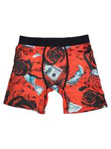 4pcs/Pack Men's Printed Long Boxer Briefs - Multicolor - View 4
