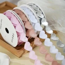 1 条心形涤纶丝带，适用于花束包装、蛋糕烘焙、礼品、DIY、圣诞节 - 彩色 - 查看 5