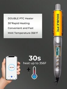 32mm Thermal Brush Anti-Scald Volumizing Brush Heated Round Brush - UK Plug(220-240V) - View 2