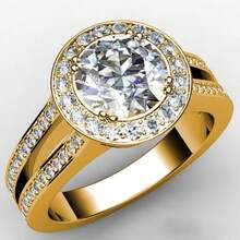 Anillo de promesa elegante, anillo de compromiso plateado con baño de plata, brillante y pulido con circonita cúbica que simboliza un compromiso grácil y noble - Plateado - Ver 2