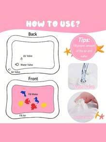 1pc Inflatable Slapping Pad, Baby Water Mat, Suitable For 3-24 Months Infants, Strengthens Baby Muscles, Portable Pink Baby Toy (Random Floating Ocean Creature Toy - Recommend Supervised Use)Baby Play Mat,Baby Toys Newborn,2 Year Old Toys,Play Mat For Kids,Baby Crawling Mat,Toys,Baby Toys,Baby Play Mat,Play Mat,Baby Toys,Baby Play Mat,Baby Toy,Baby Girl Toy,Toys,Pink