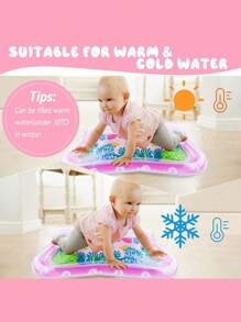 1pc Inflatable Slapping Pad, Baby Water Mat, Suitable For 3-24 Months Infants, Strengthens Baby Muscles, Portable Pink Baby Toy (Random Floating Ocean Creature Toy - Recommend Supervised Use)Baby Play Mat,Baby Toys Newborn,2 Year Old Toys,Play Mat For Kids,Baby Crawling Mat,Toys,Baby Toys,Baby Play Mat,Play Mat,Baby Toys,Baby Play Mat,Baby Toy,Baby Girl Toy,Toys,Pink