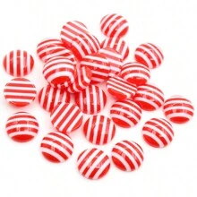 30 piezas de cabujones de resina de 12 mm con diseño de rayas clásicas, planos por detrás, aptos para montar en bases de 12 mm, para hacer manualidades y accesorios de joyería DIY - cabujón de resina - Ver 5