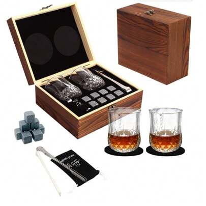 Conjunto de whisky conjunto de hielo con dos tazas