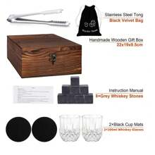 Conjunto de whisky conjunto de hielo con dos tazas - Marrón - Ver 3