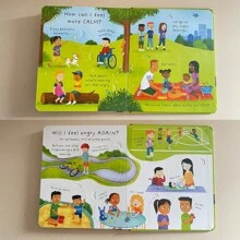 Usborne Lift -The-Flap Very First Questions & Answers Why Do I (Sometimes) Feel Angry? Science Popularization Cognitive Book Educational 3D Cardboard Bedtime Reading English Books For Children