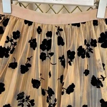 Falda Larga DOBLE VISITAS Para Mujer CON ENCAJE estampado con flores