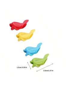 SHOULI 70pcs/Pc Mixed Color Dolphin Pen Holder Pencil Correction Holding Posture Writing Grasp Pen Magic Pencil Pen Pen Corrector Five-Finger Pen Holder Corrector, Suitable For Homework, Household Necessities - Multicolor - View 3