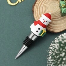 1 pieza Tapón de vino, elementos navideños y de fiesta europea y americana, tapón de vino rojo, recipiente de vino, tapón sellador de vino, regalo creativo para boda, fiesta de cumpleaños, Navidad