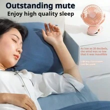 New Clip Fan, Mini Portable, 3 Modes (Hanging/Clipping/Desktop), USB Rechargeable, 12Hrs Runtime, Brushless Quiet Motor <30dB, 3 Speed Levels, 720° Rotation, Essential For Home/Kitchen/Bathroom/Bedroom/Balcony/Office/Business/Tent/Class/Dorm/Library/Theater/Travel/Outdoor, Multiple Colors, Great Gift For Boys/Girls/Boyfriends/Girlfriends/Couples/Husbands/Wives, Best Birthday/Valentine's/Easter/Summer Present