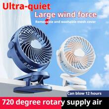 New Clip Fan, Mini Portable, 3 Modes (Hanging/Clipping/Desktop), USB Rechargeable, 12Hrs Runtime, Brushless Quiet Motor <30dB, 3 Speed Levels, 720° Rotation, Essential For Home/Kitchen/Bathroom/Bedroom/Balcony/Office/Business/Tent/Class/Dorm/Library/Theater/Travel/Outdoor, Multiple Colors, Great Gift For Boys/Girls/Boyfriends/Girlfriends/Couples/Husbands/Wives, Best Birthday/Valentine's/Easter/Summer Present
