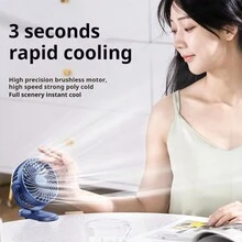 New Clip Fan, Mini Portable, 3 Modes (Hanging/Clipping/Desktop), USB Rechargeable, 12Hrs Runtime, Brushless Quiet Motor <30dB, 3 Speed Levels, 720° Rotation, Essential For Home/Kitchen/Bathroom/Bedroom/Balcony/Office/Business/Tent/Class/Dorm/Library/Theater/Travel/Outdoor, Multiple Colors, Great Gift For Boys/Girls/Boyfriends/Girlfriends/Couples/Husbands/Wives, Best Birthday/Valentine's/Easter/Summer Present