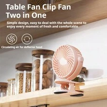 New Clip Fan, Mini Portable, 3 Modes (Hanging/Clipping/Desktop), USB Rechargeable, 12Hrs Runtime, Brushless Quiet Motor <30dB, 3 Speed Levels, 720° Rotation, Essential For Home/Kitchen/Bathroom/Bedroom/Balcony/Office/Business/Tent/Class/Dorm/Library/Theater/Travel/Outdoor, Multiple Colors, Great Gift For Boys/Girls/Boyfriends/Girlfriends/Couples/Husbands/Wives, Best Birthday/Valentine's/Easter/Summer Present