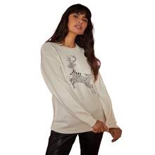 Dorothy Perkins Womens/Ladies Reindeer Christmas Jumper (Ivory)