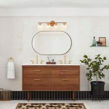 4-Lights Bathroom Vanity Light Gold Wall Scones Vanity Lighting Fixtures Wall Lamps For Bedroom - 金色 - 查看 8