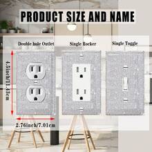 Shiny Silver Rhinestone Wall Plate Cover Decorative Light Switch Cover Bling Rhinestones Switch Covers Wall Plate Cover