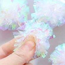 10pcs/5pcs Random Colorful Cat Crinkle Ball Toy, Lightweight & Chewable & Chaseable & Creatively Photoshoot Props, Keeps Pet Active, Also Could Be Used As Ornament & Festival Decoration, Suitable For Home Indoor Use - Multicolor - View 12