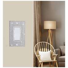 Shiny Silver Rhinestone Wall Plate Cover Decorative Light Switch Cover Bling Rhinestones Switch Covers Wall Plate Cover