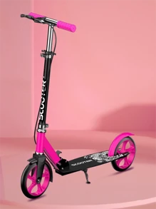 A Pedal Scooter, A Campus Commuting Vehicle, With A Foldable Design, Made Of Aluminum Alloy Material, PU Tires, Rebound Foot Support, Adjustable Height, Frosted Particle Pedals, Anti Slip Handle, Suitable For Use By All Ages