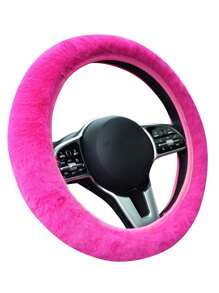 一套汽车方向盘套、换挡杆套和手刹套，冬季保暖绒面材质，弹性贴合，通用型汽车内饰配件