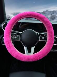 一套汽车方向盘套、换挡杆套和手刹套，冬季保暖绒面材质，弹性贴合，通用型汽车内饰配件